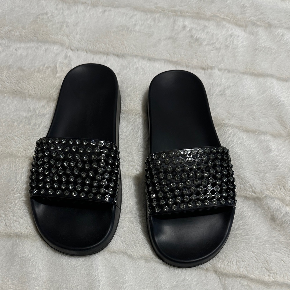 Menghi Swarovski Studded Slide